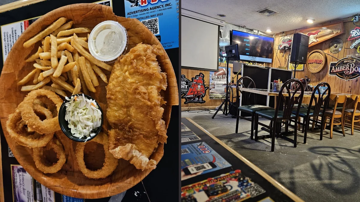Wide interior with room for game nights.