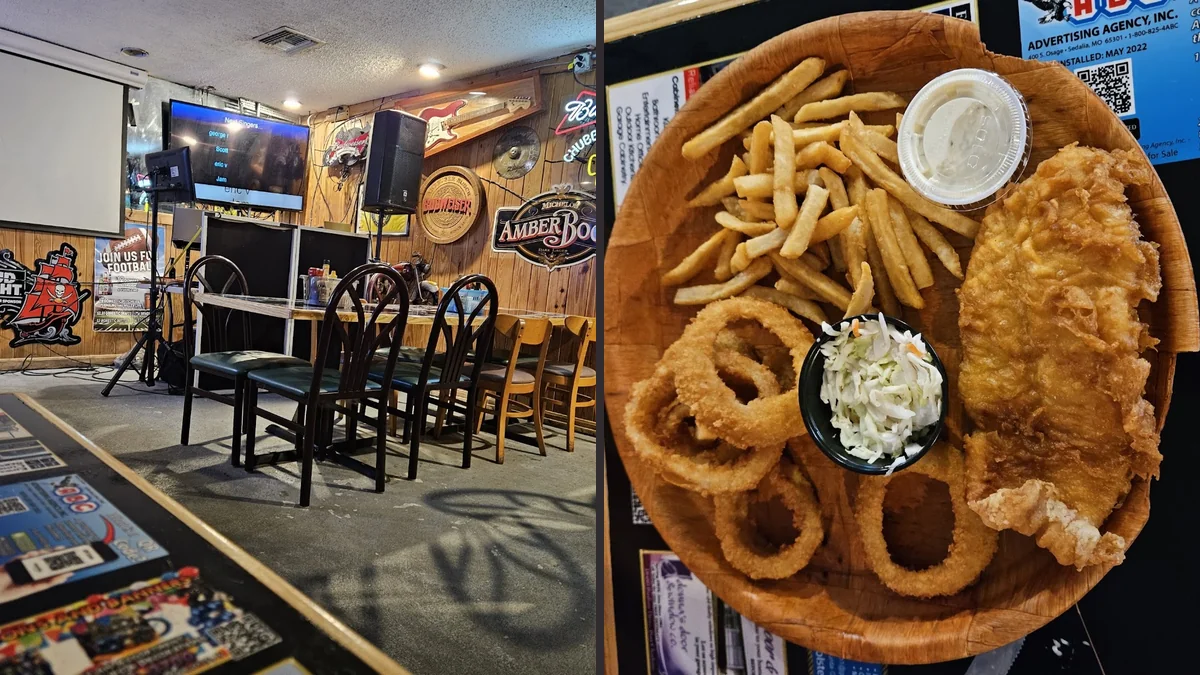 Wide interior with room for game nights.